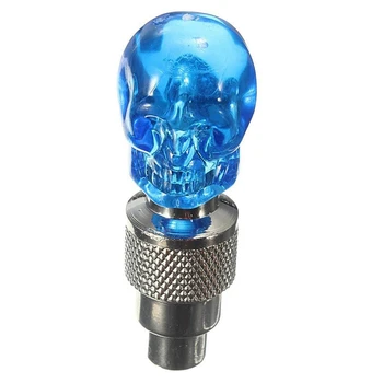 4X Светодиодная подсветка Крышки клапана, Подсветка спиц для велосипеда, шины для обода велосипеда, синий