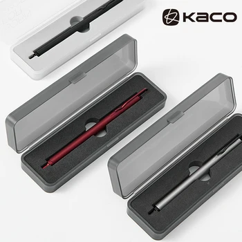 KACO Metal Sign Pen 0,5 мм Черные Чернильные Гелевые Ручки Канцелярские Принадлежности caneta С Зажимом для Ручки Новый Дизайн ручки для Офиса Бизнес в Подарок