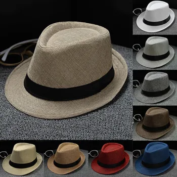 Мужская и женская ретро-джазовая шляпа Soild, британская шляпа от солнца, дорожная шляпа от солнца, шляпы для женщин, ковбойские кепки