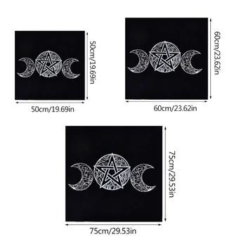 11UE 60x60 см, Скатерть для карт Таро, Фланелевая Подставка для карт с геометрическими фигурами для Гадания на Алтаре