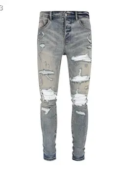AL40792 Модные Мужские джинсы 2023 Взлетно-посадочной полосы Роскошный известный бренд Европейский Дизайн стиль вечеринки Мужская Одежда