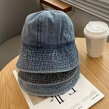 Бейсболка большой Брим Ковбой воды стиральной шляпы хип-хоп приталенная кепка для женщин УФ-защита шляпа рыбака, шапка 2023 новый