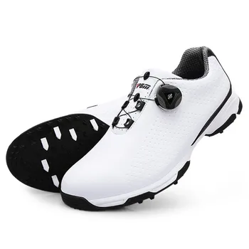 Мужские кроссовки для гольфа PGM, Летние повседневные модели, водонепроницаемая спортивная обувь с фиксированным гвоздем, Революционная кружевная обувь, Дышащая обувь
