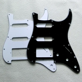 11 монтажных отверстий Стандарт США HSS белая накладка для гитары Strat, черная накладка для электрогитары HH