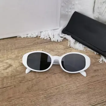 2023 Новые модные женские солнцезащитные очки CL40212 в стиле ретро с черно-белыми овальными стеклами Oculos Gafas De Sol