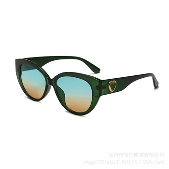 Градиентные Солнцезащитные очки, Женские Овальные Солнцезащитные Очки, Любовные Очки, Брендовые Дизайнерские Очки, Ретро-очки, Модные Модные Gafas De Sol