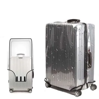 Прозрачная крышка для багажа из ПВХ, водонепроницаемая тележка, Пылезащитный чехол для чемодана, Пылезащитные аксессуары для путешествий, Органайзер для путешествий