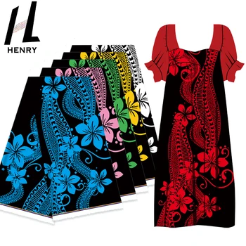 Генри, Оптовая продажа тканей для одежды Mumu из 100% полиэстера с цветочным принтом в различных полинезийских племенных узорах от The Yard