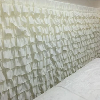 Корейский бренд Послойно Затемняющие шторы Princess Elegant Pure White Cortinas для спальни девочки, оконные шторы из 100% хлопка