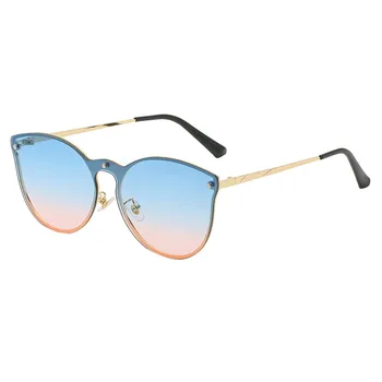 Солнцезащитные очки для взрослых, Винтажные Овальные солнцезащитные очки с защитой от ультрафиолета, Зеркальные градиентные солнцезащитные очки, Портативные Классические очки, Очки 2023, Модные женские