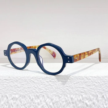 Высококачественная Джинсовая Брендовая оправа для очков мужские роскошные оптические очки Винтажные ацетатные женские Очки для близорукости по рецепту GIALY eyewear