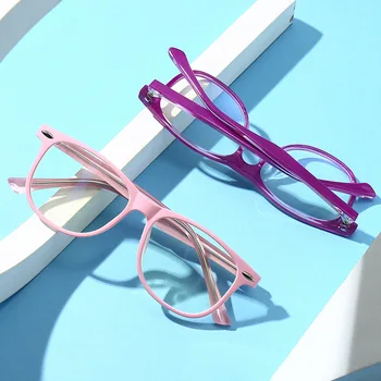 Детские очки с защитой от синего света в оправе Optic TR90 Квадратная Близорукость Линзы для очков для дальнозоркости по индивидуальному рецепту