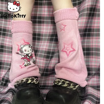 Чулки для ног Star Girl Y2k Hello Kitty, японские носки Jk Lolita, милые носки для женщин, модное платье Sanrio, носки в тон к одежде