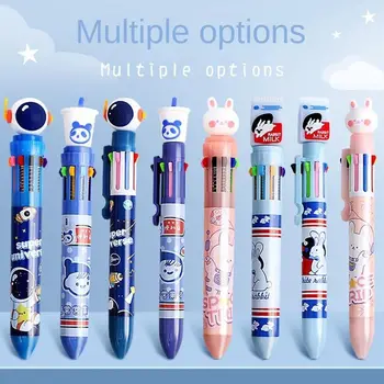 Шариковая ручка 8/10 цветов, канцелярские принадлежности в форме астронавта, милые ручки, Кавайная ручка, гелевые ручки для письма, учебные канцелярские принадлежности