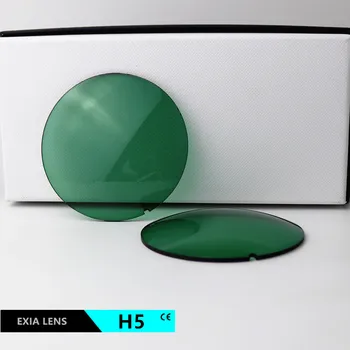 Линзы солнцезащитных очков EXIA H5 Зеленая Смола CR39 UV400 Базовая Кривая 6
