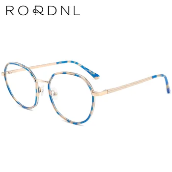 Оправа для женских очков из круглого сплава Оптом от близорукости, высококачественные очки для леди, оптические очки, Очки по рецепту врача