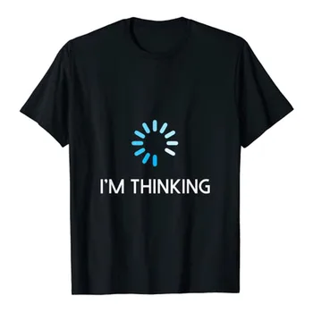 Я думаю, футболка для гиков, ботаников, забавных программистов, футболки с надписями, графическая одежда, подарок для разработчика, инженера-программиста