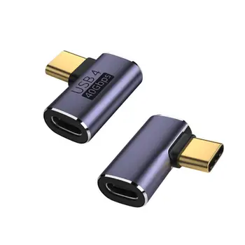 Легкий Поддерживающий 8K адаптер Type-C-Type-C для ПК с прямым углом USB C для мужчин и USB C для женщин для передачи данных
