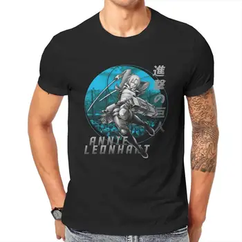 Мужская футболка Annie Leonhart Attack on Titan, футболки с юмором, футболки с коротким рукавом и круглым воротом, хлопковая одежда с принтом