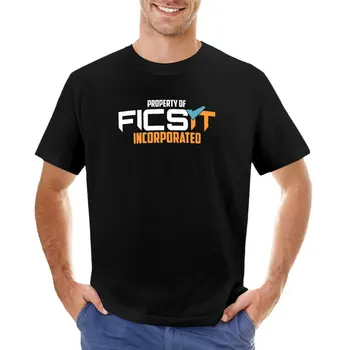 Собственность FICSIT Удовлетворительная футболка с эмблемой, футболки на заказ, создавайте свои собственные футболки, футболки на заказ, одежда для мужчин