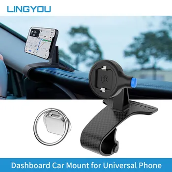 LINGYOU Универсальный держатель для автомобильного телефона на приборной панели, крепление для GPS-навигации для iPhone 14 13 11 12 Pro Max Huawei Samsung Xiaomi