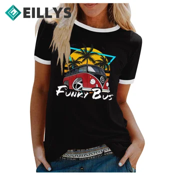 Уличная одежда в стиле хип-хоп с принтом, женская футболка с милым мультяшным принтом, 2023 Новая летняя футболка, Женская горячая распродажа, повседневные рубашки с коротким рукавом