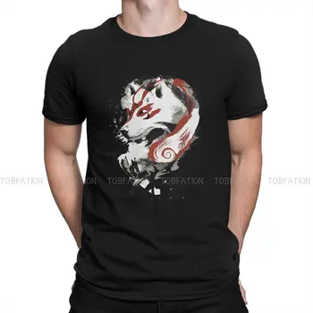 Красно-белая хлопковая футболка Wolf, винтажная мужская футболка в стиле панк с круглым вырезом, уличная одежда