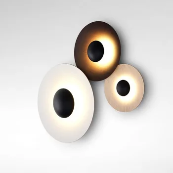 Круглый настенный светильник TEMAR в скандинавском стиле, Алюминиевый Современный модный светильник-бра, Новый дизайн для спальни, Креативный