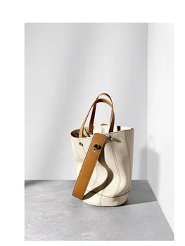 Оригинальное роскошное дизайнерское ведро из натуральной кожи, корзина для капусты, сумки-тоут, ручная женская сумка через плечо