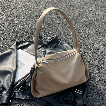 Нейлоновая повседневная сумка-тоут Cool Girl Сумка через плечо большой емкости для покупок Сумки 2023 Новая женская сумка через плечо для поездок на работу