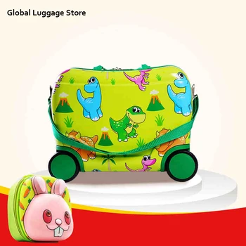 Детский чемодан можно установить на дорожный чемодан princess boarding travel женский милый мультяшный чехол-тележка школьная сумка