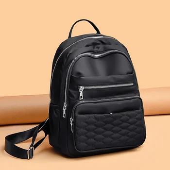 Повседневный Оксфордский рюкзак, женская водонепроницаемая школьная сумка, качественная женская дорожная сумка, роскошный однотонный женский рюкзак с множеством карманов