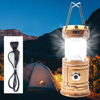 Новый портативный и мини-уличный ручной или подвесной USB-перезаряжаемый светодиодный фонарь для кемпинга, Солнечный фонарик, аварийный фонарь
