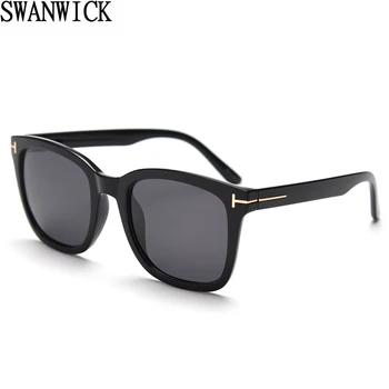 Swanwick поляризованные солнцезащитные очки для вождения для мужчин TR90 квадратные солнцезащитные очки в большой оправе для женщин UV400 черный легкий вес 2023 горячая распродажа
