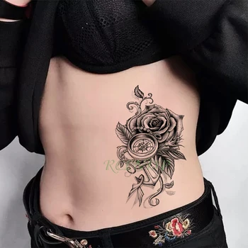 Водонепроницаемая временная татуировка Наклейка Якорь большого размера поддельная татуировка флэш тату татуаж временный боди арт для женщин девушек мужчин