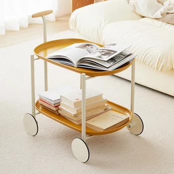 Модный уникальный журнальный столик Роскошные колесики для хранения, мобильный Многофункциональный чайный столик, мебель для гостиной Salontafel Muebles