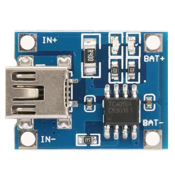 10ШТ Литиевое зарядное устройство TP4056 Mini USB 1A Модуль зарядного устройства для литиевых батарей, плата для зарядки 4,5 В-5,5 В