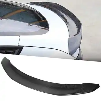 Установка заднего спойлера багажника из углеродного волокна для стиля V3 Глянцевый черный Подходит для автомобильных аксессуаров Tesla Model3 2016 и выше