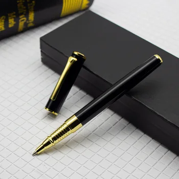 Черная деловая нейтральная ручка Подарочная металлическая ручка для подписи Рекламная Водяная ручка Шариковая ручка Treasure На ощупь Металлическая тяжелая