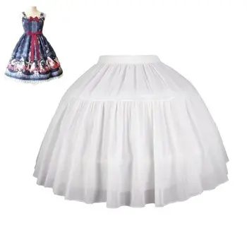 Женская Белая нижняя юбка с кринолином в стиле Лолиты, Короткая Нижняя юбка, пышная юбка 2022 г.