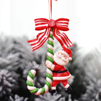 Рождественская елка, подвесной Санта-Клаус, снеговик, кукла-леденец, подвеска в виде елки для новогоднего декора, рождественские украшения