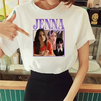 Дженна Ортега футболка женская дизайнерская японская футболка женская одежда в стиле манга