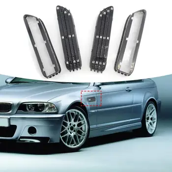 2шт Надежная антикоррозийная Прочная Компактная решетка для стайлинга автомобилей на боковом крыле для BMW 3 серии M3 E46 2001-2006