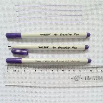 VCLEAR 3 шт Фиолетовая Воздушная Стираемая ручка С автоматически исчезающими чернилами для шитья Маркер для портного Фиолетовая ручка Chaco Ace Маркер для краски для ткани