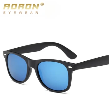 Модные солнцезащитные очки AORON, Мужские Поляризованные солнцезащитные очки, Мужские зеркала для вождения, очки в черной оправе, Мужские солнцезащитные очки UV400