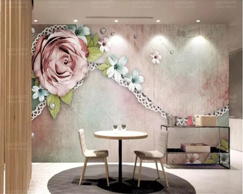 бейбехан Изготовленный на заказ белый цветок большое дерево фотообои обои гостиная вид из спальни украшение рельефная живопись 3d обои