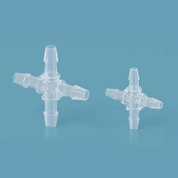 Высококачественные переходники с зазубринами по низкой цене с поперечным соединением для силиконовой резиновой трубки