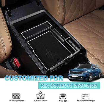 Автомобильный вставной передний центральный ящик для хранения консоли, органайзер, лоток для KIA Sorento MQ4 2021 2022