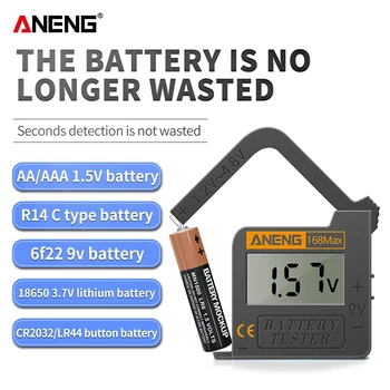 Цифровой тестер емкости литиевой батареи ANENG 168Max ЖК-тестер напряжения батареи Цифровой инструмент диагностики емкости литиевой батареи