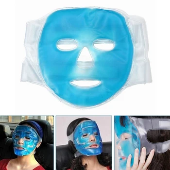 1 шт. Синяя холодная гелевая маска для лица, маска для всего лица, Ледяная гелевая маска для глаз, средство для снятия усталости, релаксации и ухода за кожей лица